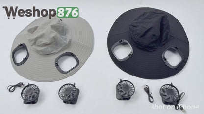 Solar Fan Hat for Men & Women