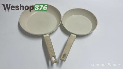 Nonstick Ceramic Frying Pan Skillet, White, 8.7/10 inches