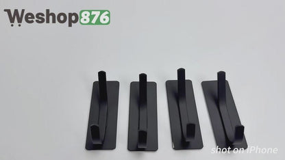 8 Pack Command Adhesive Hooks for Wall, Black