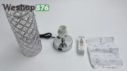 Crystal Table Lamp USB Charging - LED Bulb Included