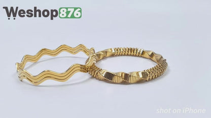 4-Piece 18K Gold-Plated Bracelets Set