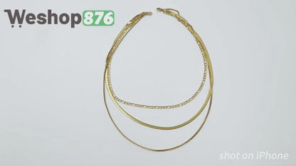 18K Gold-Plated 3 Layers Necklace