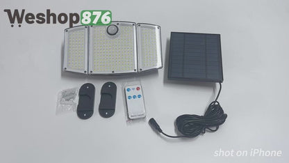 Enlarged 3 Heads Solar Lights Motion Sensor