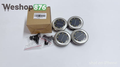 7cm Diameter Solar-Powered Outdoor Disk Light 4 Pack