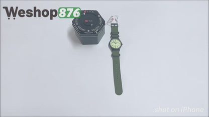 Unisex Military Watch – Analog Tactical Waterproof Watches with Nylon Strap, Green