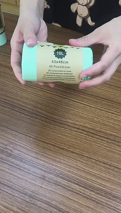 Biodegradable and Compostable Trash Bags 50 Units / 10L / 2.2 gal