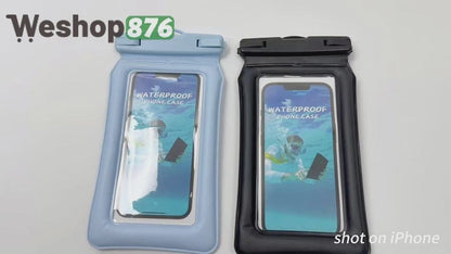 2-Piece Mobile Phone Waterproof Bag 2 Pack (black, blue)