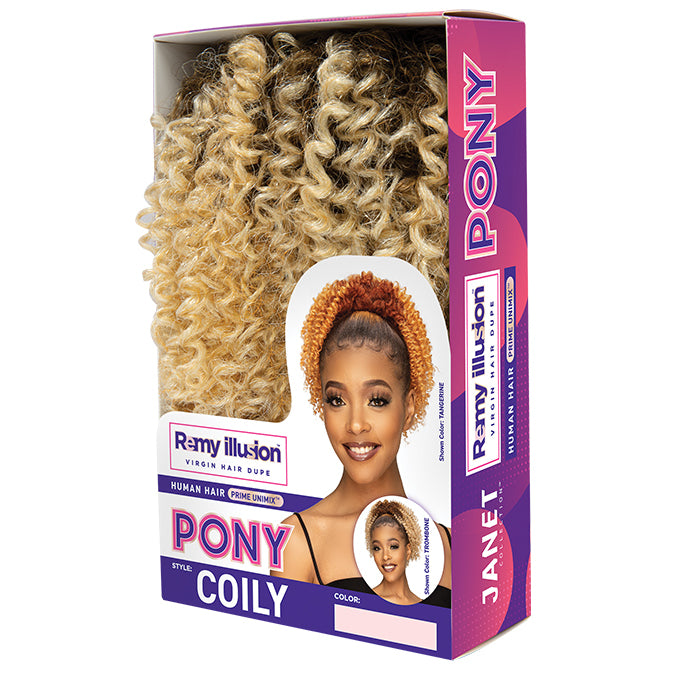 3 Pack, Jan- REMY ILLUSION PONY COILY Tangerine
