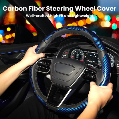 Carbon Fiber Steering Wheel Cover 3PCS Set