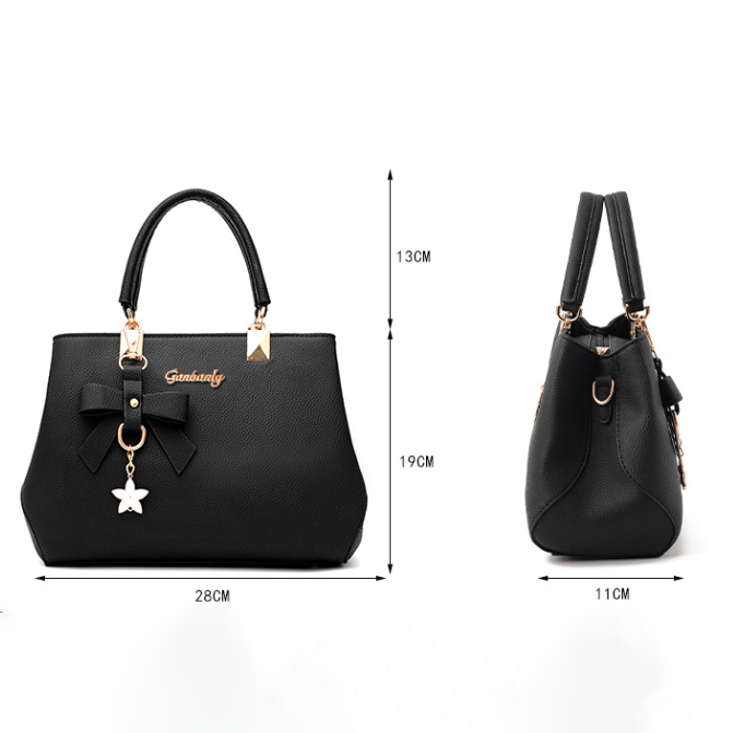 Fashion Woman Bag Lady Wild Shoulder Messenger, Black