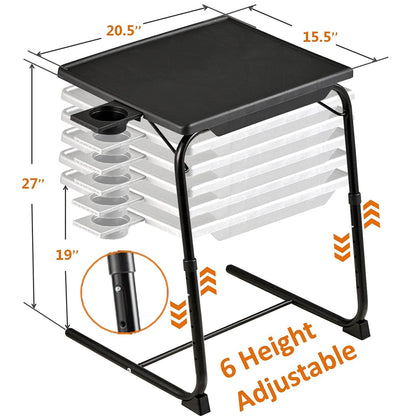 Multifunction Portable Adjustable TV Tray Table - Weshop876