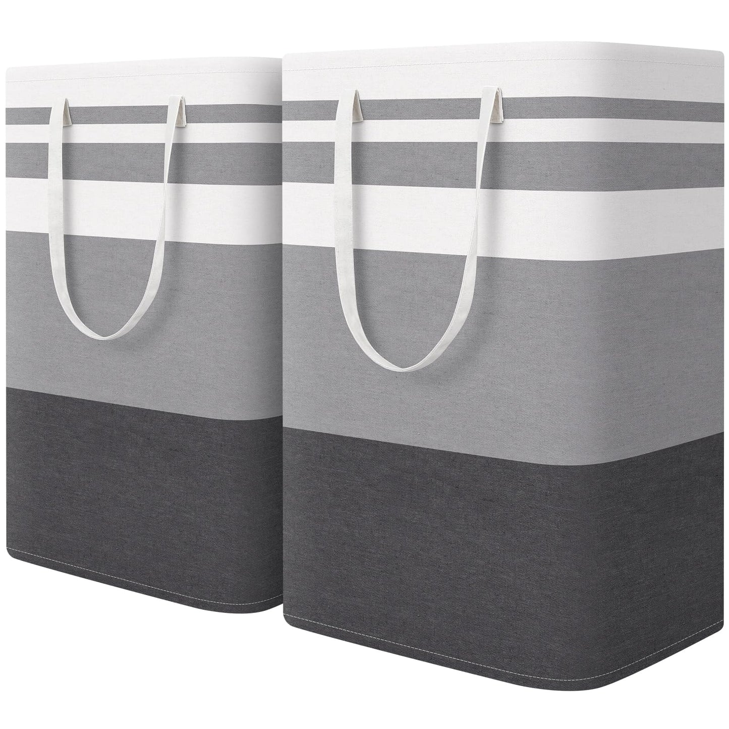 2 - Pack Laundry Basket Tall Clothes Hamper with Handles 75L - Weshop876