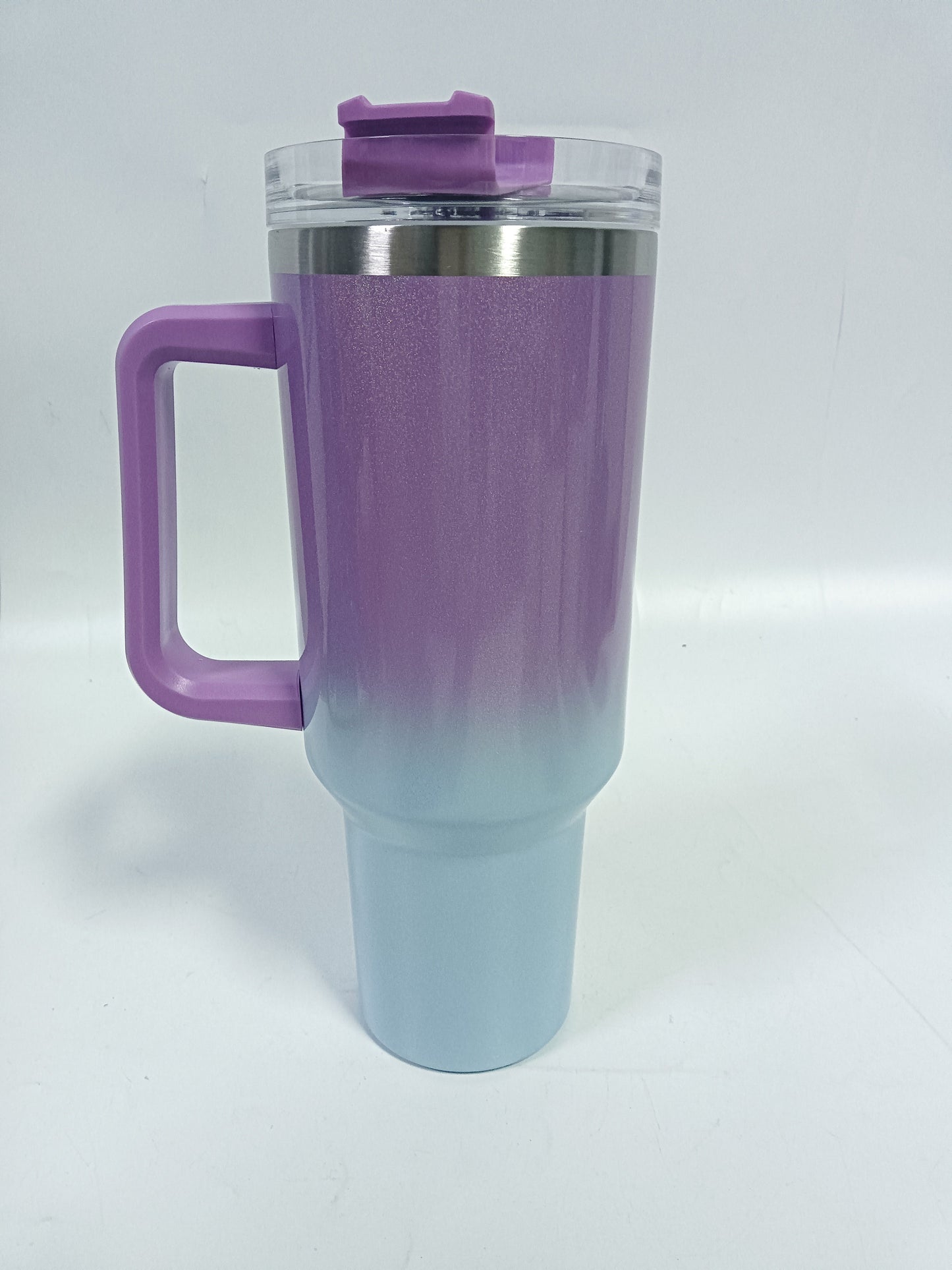 40 oz Tumbler with Handle and Straw Lid, Stainless Steel Insulated Cup For Beverage - Weshop876