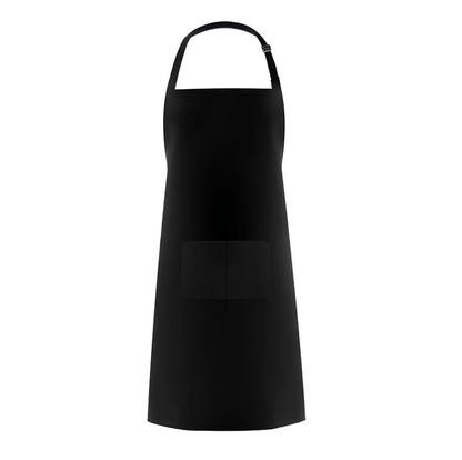 1 Pack Adjustable Bib Apron Waterdrop Resistant with 2 Pockets Cooking Kitchen Aprons for Chef, Black - Weshop876