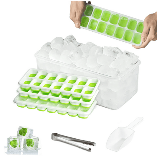 7 Pack Silicone Plastic Ice Cube Trays - Weshop876