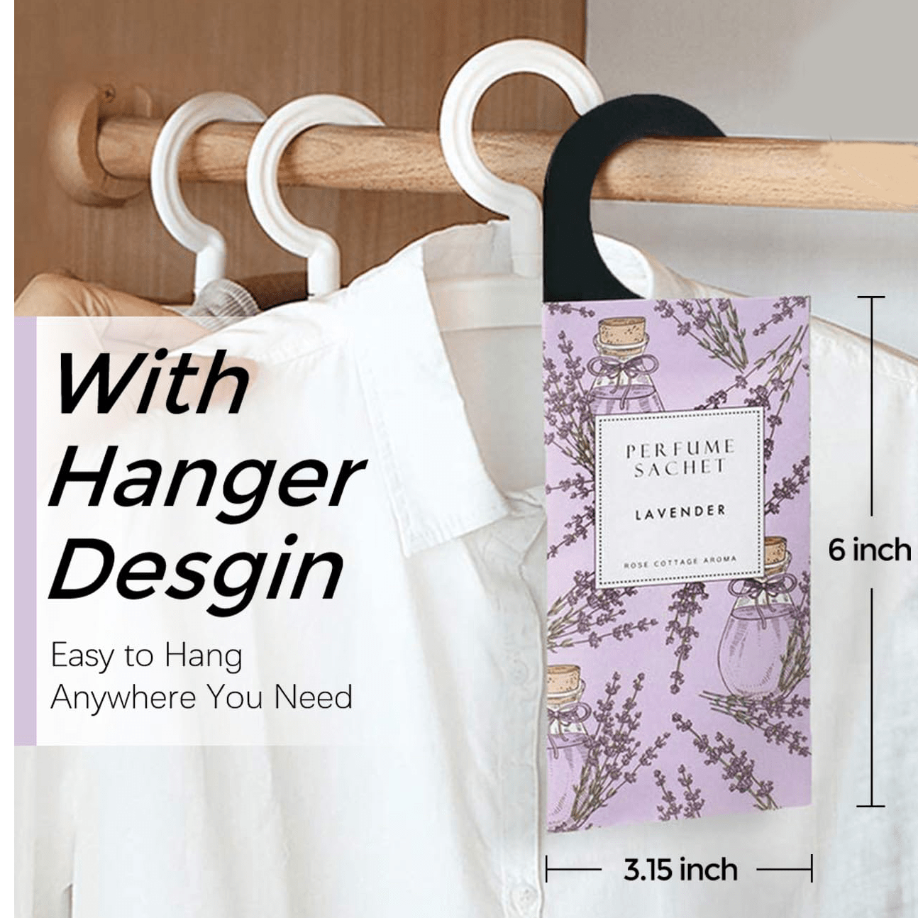 12 Packs Lavender Hanging Closet Deodorizer - Weshop876