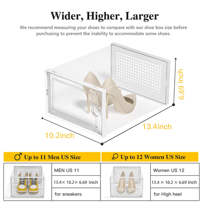 Shoe Storage Boxes Organizers ,12PCS - Weshop876