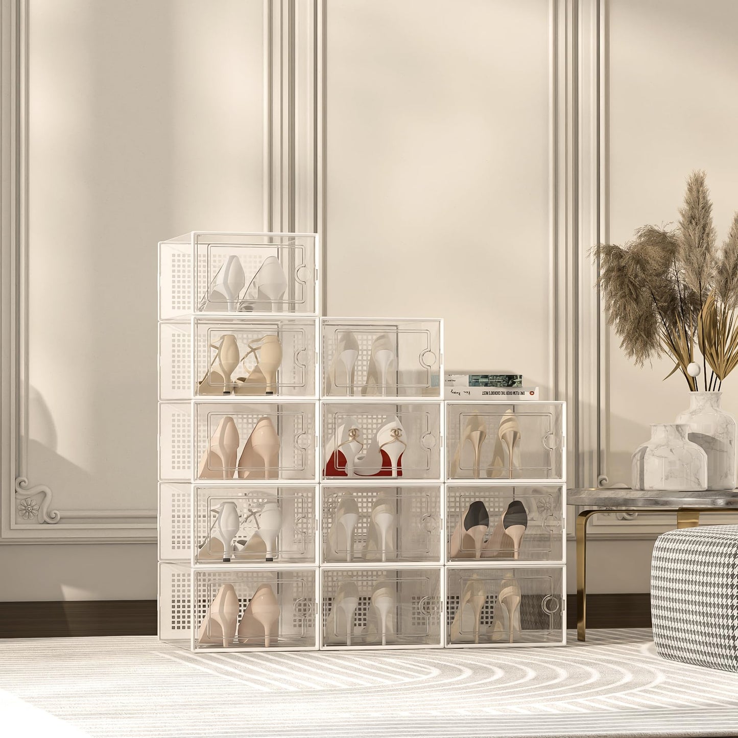 Shoe Storage Boxes Organizers ,12PCS - Weshop876
