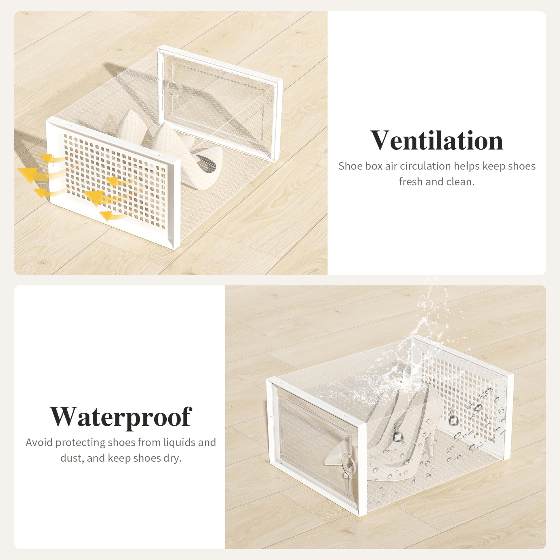 Shoe Storage Boxes Organizers ,12PCS - Weshop876
