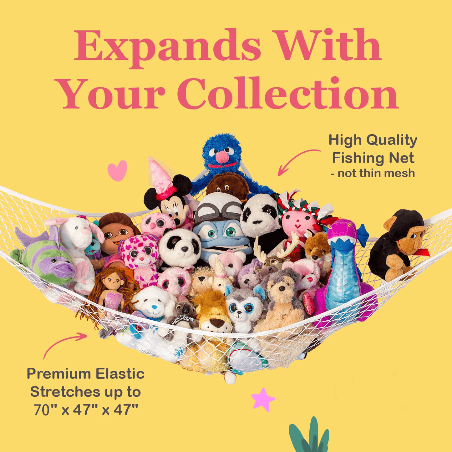 Large Stuffed Animal Hammock - Weshop876